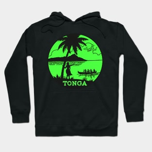 TONGA VINTAGE TRAVEL CANOE SEA PLANE SOUTH PACIFIC POLYNESIA Hoodie